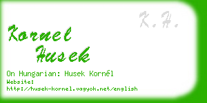 kornel husek business card